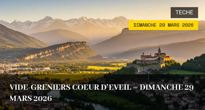 Affiche de l'événement : Vide-greniers coeur d&rsquo;eveil – Dimanche 29 Mars 2026