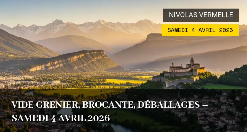 Affiche de l'événement : Vide grenier, brocante, déballages – Samedi 4 Avril 2026