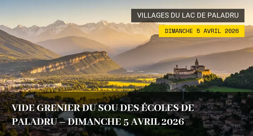 Affiche de l'événement : Vide grenier du sou des écoles de Paladru – Dimanche 5 Avril 2026
