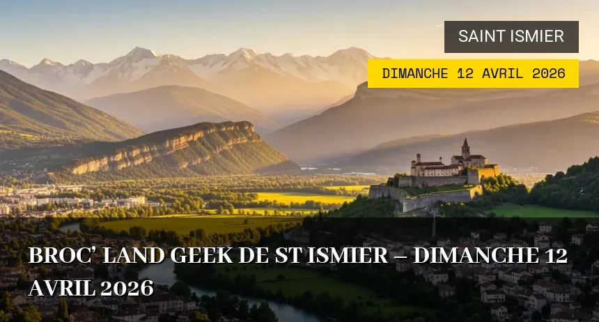 Affiche de l'événement : Broc&rsquo; Land Geek de St Ismier – Dimanche 12 Avril 2026