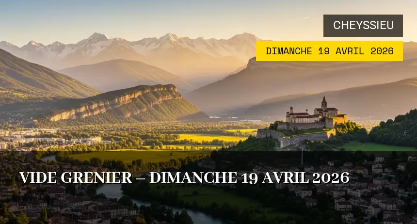 Affiche de l'événement : Vide grenier – Dimanche 19 Avril 2026