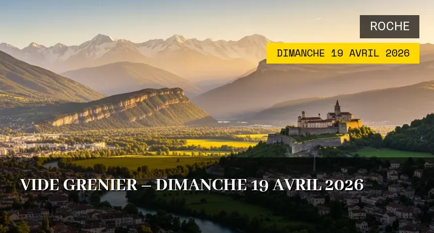 Affiche de l'événement : Vide grenier – Dimanche 19 Avril 2026