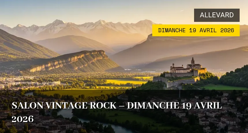 Affiche de l'événement : Salon vintage rock – Dimanche 19 Avril 2026