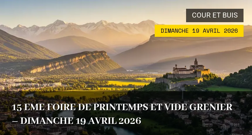 Affiche de l'événement : 15 eme Foire de printemps et vide grenier – Dimanche 19 Avril 2026