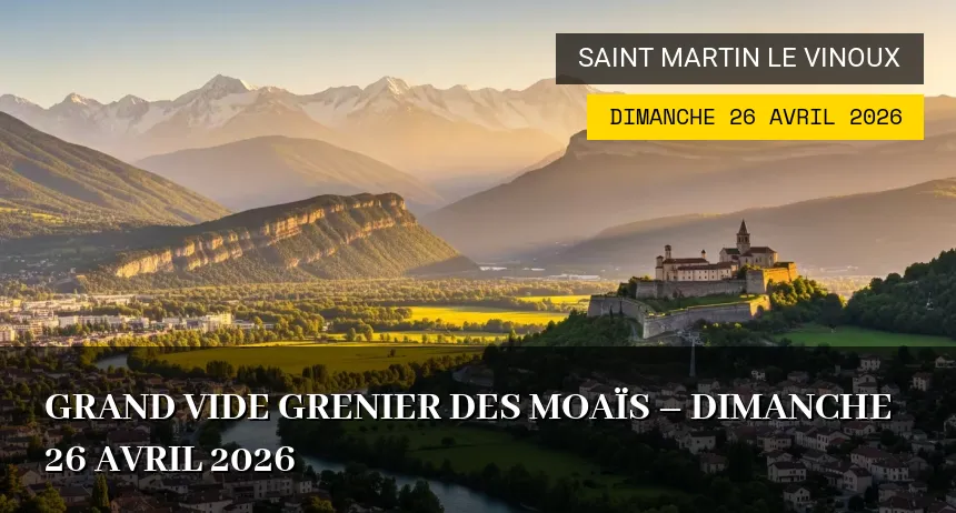 Affiche de l'événement : Grand vide grenier des Moaïs – Dimanche 26 Avril 2026