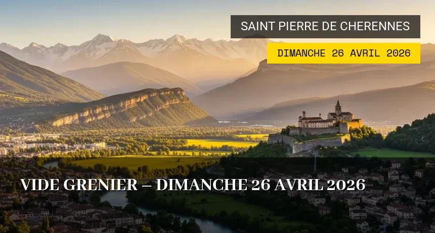 Affiche de l'événement : Vide grenier – Dimanche 26 Avril 2026