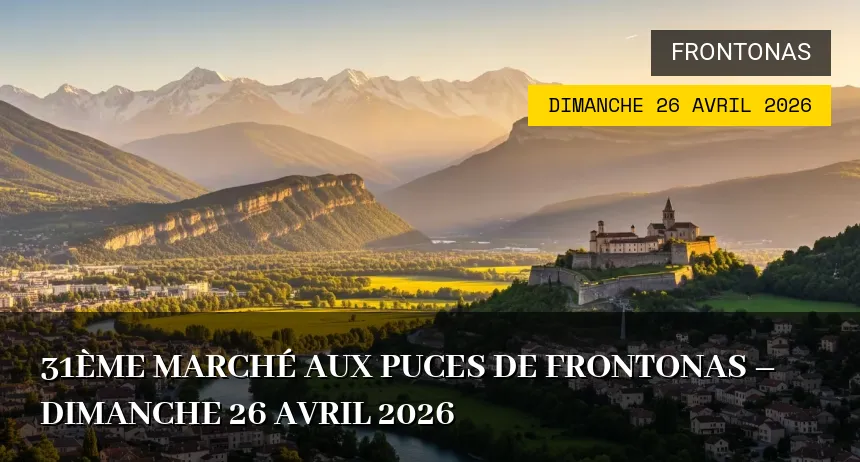 Affiche de l'événement : 31ème Marché aux Puces de Frontonas – Dimanche 26 Avril 2026