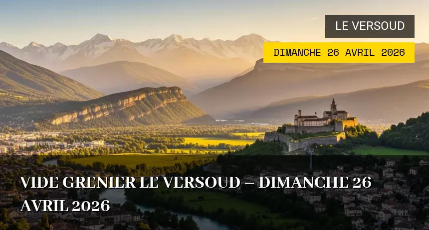 Affiche de l'événement : Vide grenier Le Versoud – Dimanche 26 Avril 2026