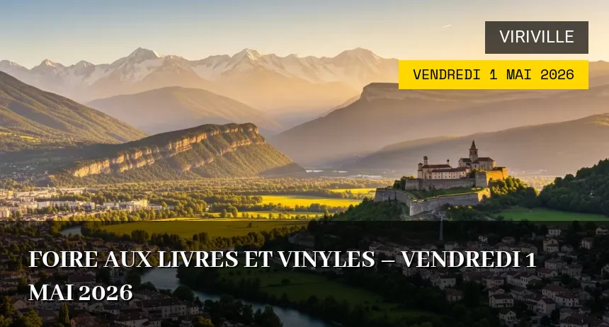 Affiche de l'événement : Foire aux livres et vinyles – Vendredi 1 Mai 2026