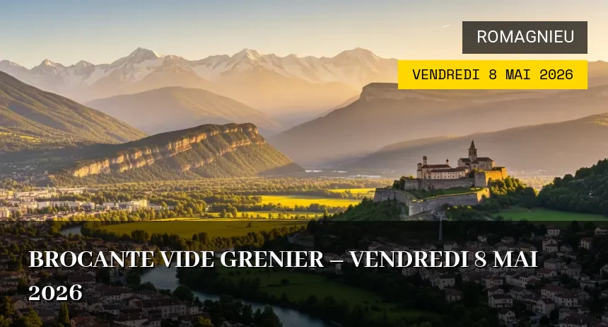 Affiche de l'événement : Brocante Vide grenier – Vendredi 8 Mai 2026