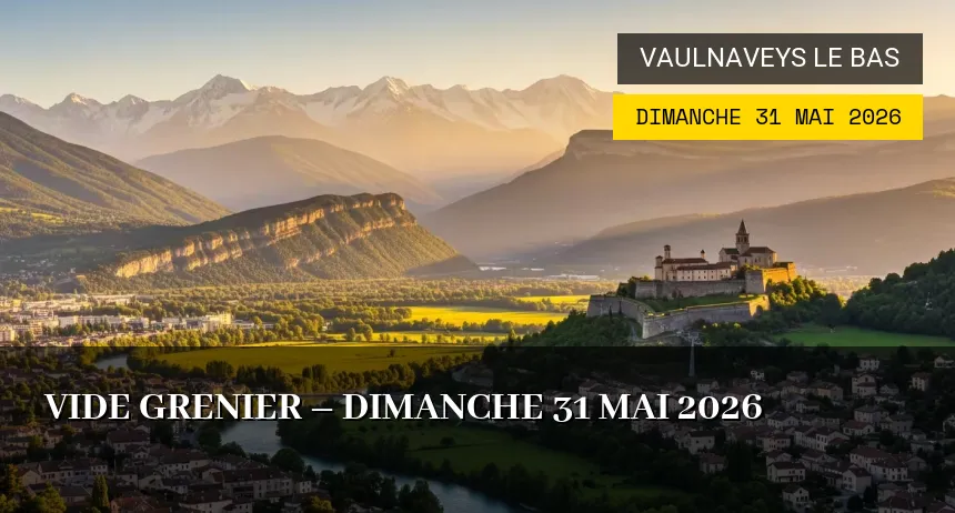 Affiche de l'événement : Vide Grenier – Dimanche 31 Mai 2026