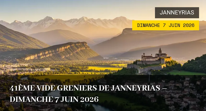 Affiche de l'événement : 41ème vide greniers de Janneyrias – Dimanche 7 Juin 2026