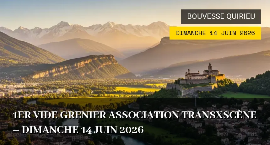 Affiche de l'événement : 1er Vide Grenier Association Transxscène – Dimanche 14 Juin 2026