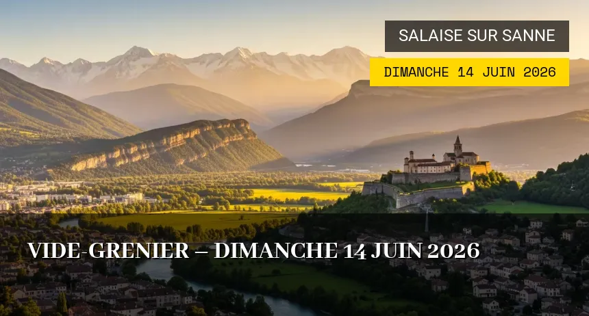 Affiche de l'événement : Vide-Grenier – Dimanche 14 Juin 2026