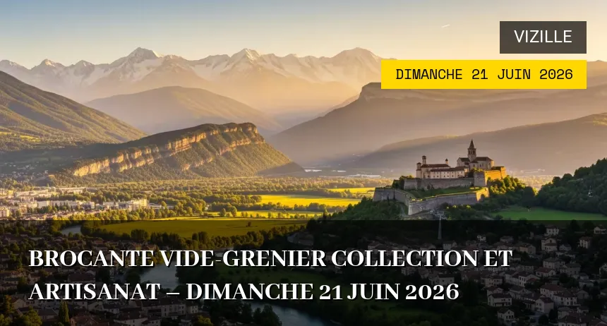 Affiche de l'événement : Brocante Vide-Grenier Collection et Artisanat – Dimanche 21 Juin 2026
