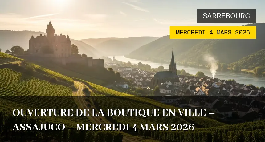 Affiche de l'événement : Ouverture de la boutique en ville – Assajuco – Mercredi 4 Mars 2026