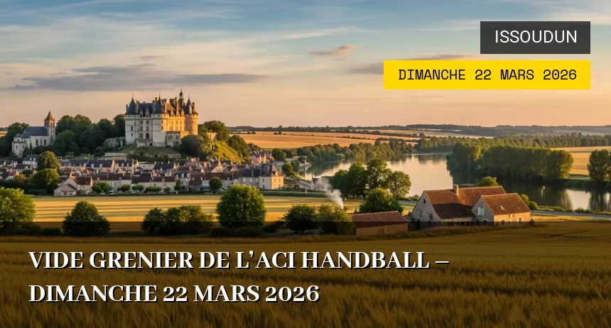 Affiche de l'événement : Vide Grenier de l&rsquo;ACI Handball – Dimanche 22 Mars 2026