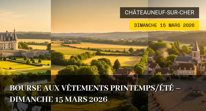 Affiche de l'événement : Bourse aux vêtements printemps/été – Dimanche 15 Mars 2026
