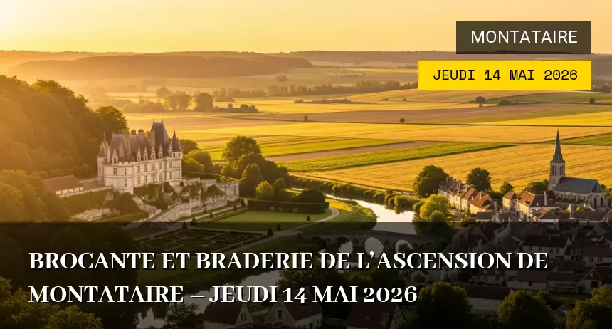 Affiche de l'événement : Brocante et braderie de l&rsquo;Ascension de Montataire – Jeudi 14 Mai 2026