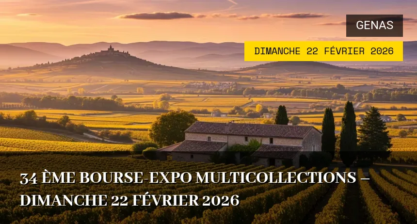 Affiche de l'événement : 34 ème bourse-expo multicollections – Dimanche 22 Février 2026
