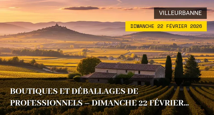 Affiche de l'événement : Boutiques et déballages de professionnels – Dimanche 22 Février 2026