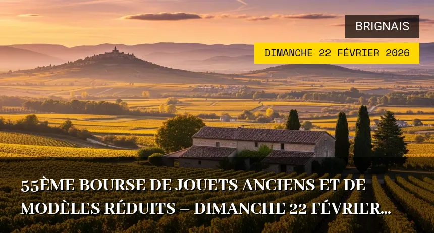 Affiche de l'événement : 55ème Bourse de Jouets Anciens et de Modèles Réduits – Dimanche 22 Février 2026