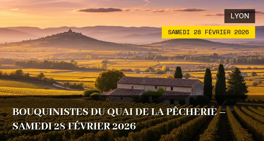 Affiche de l'événement : Bouquinistes du Quai de la Pêcherie – Samedi 28 Février 2026