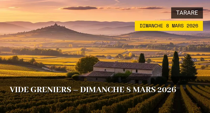 Affiche de l'événement : vide greniers – Dimanche 8 Mars 2026