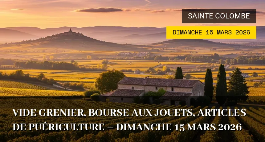 Affiche de l'événement : Vide Grenier, Bourse aux jouets, articles de puériculture – Dimanche 15 Mars 2026