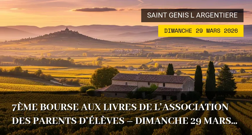Affiche de l'événement : 7ème Bourse aux livres de l&rsquo;association des parents d&rsquo;élèves – Dimanche 29 Mars 2026