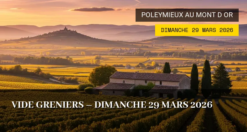 Affiche de l'événement : Vide greniers – Dimanche 29 Mars 2026