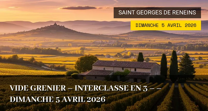 Affiche de l'événement : Vide grenier – interclasse en 3 – – Dimanche 5 Avril 2026