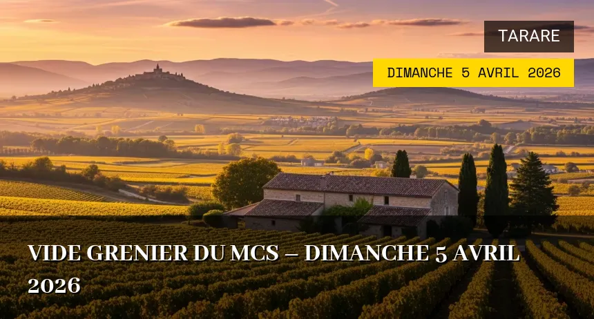 Affiche de l'événement : Vide grenier du MCS – Dimanche 5 Avril 2026