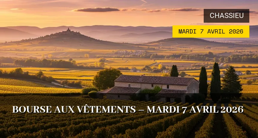 Affiche de l'événement : Bourse aux vêtements – Mardi 7 Avril 2026