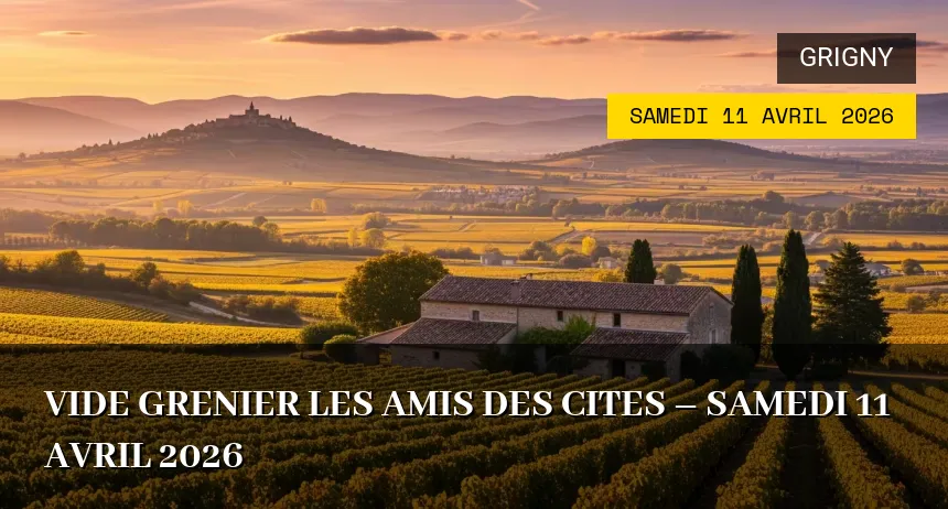 Affiche de l'événement : Vide grenier les amis des cites – Samedi 11 Avril 2026