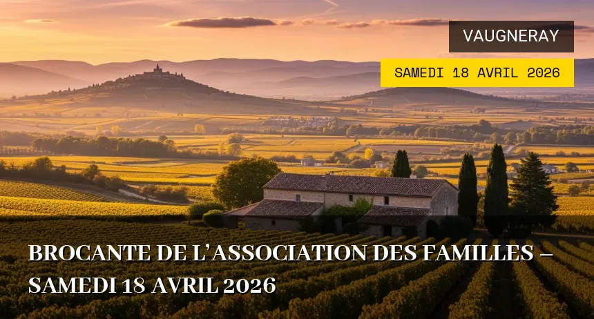 Affiche de l'événement : Brocante de l’Association des familles – Samedi 18 Avril 2026