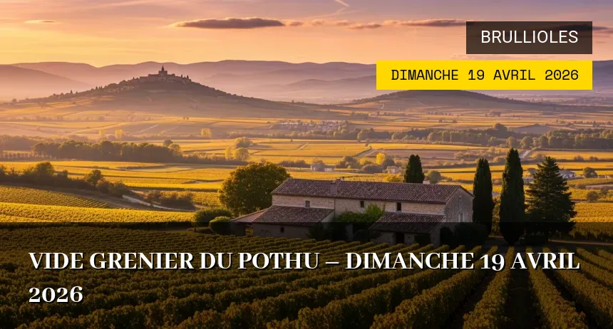 Affiche de l'événement : Vide grenier du Pothu – Dimanche 19 Avril 2026