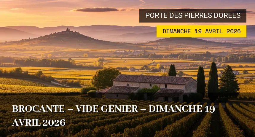 Affiche de l'événement : brocante – vide genier – Dimanche 19 Avril 2026