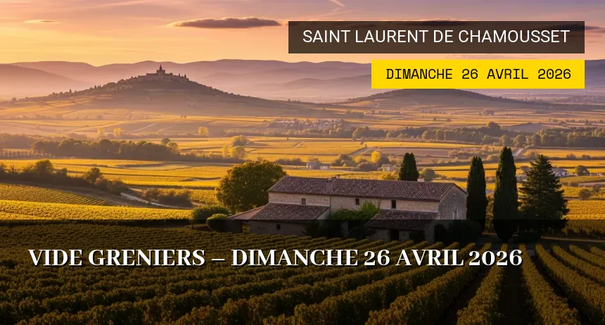 Affiche de l'événement : Vide greniers – Dimanche 26 Avril 2026