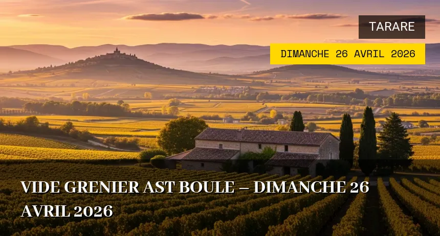 Affiche de l'événement : Vide grenier AST boule – Dimanche 26 Avril 2026