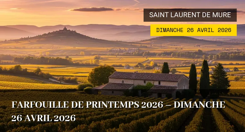 Affiche de l'événement : Farfouille de Printemps 2026 – Dimanche 26 Avril 2026