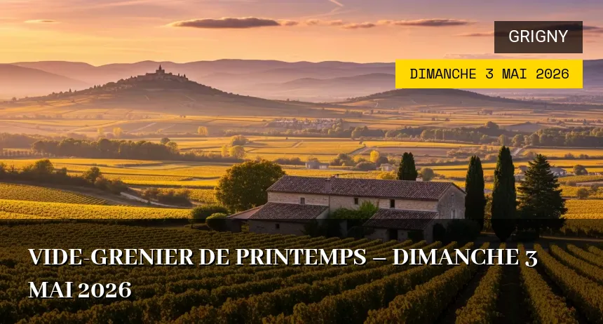 Affiche de l'événement : Vide-grenier de printemps – Dimanche 3 Mai 2026