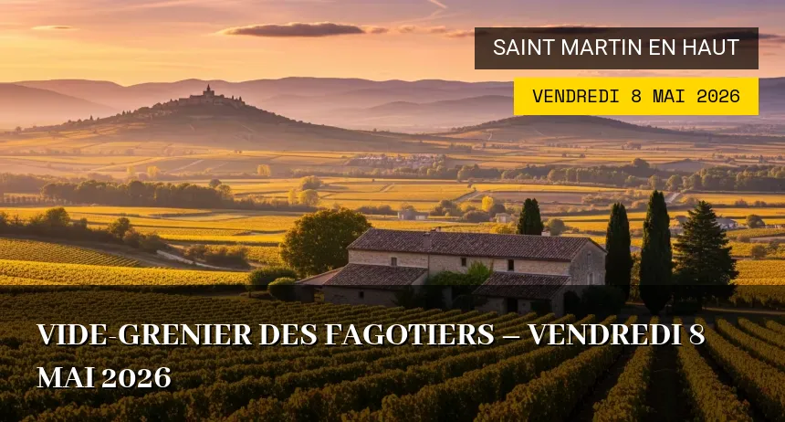 Affiche de l'événement : vide-grenier des fagotiers – Vendredi 8 Mai 2026