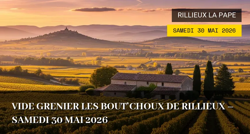 Affiche de l'événement : Vide grenier Les Bout’Choux de Rillieux – Samedi 30 Mai 2026