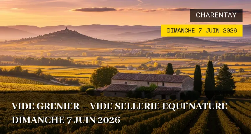 Affiche de l'événement : Vide Grenier – Vide Sellerie Equi&rsquo;Nature – Dimanche 7 Juin 2026