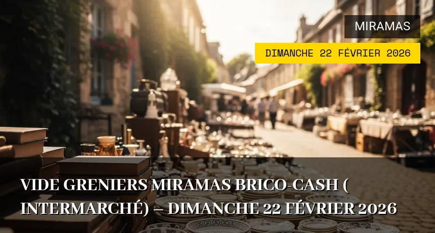 Affiche de l'événement : Vide-grenier Brico-Cash à Miramas