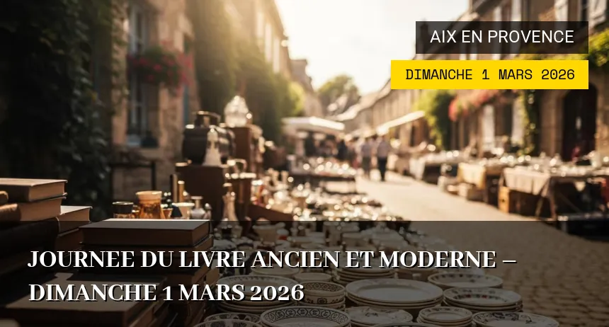 Affiche de l'événement : Journee du livre ancien et moderne – Dimanche 1 Mars 2026