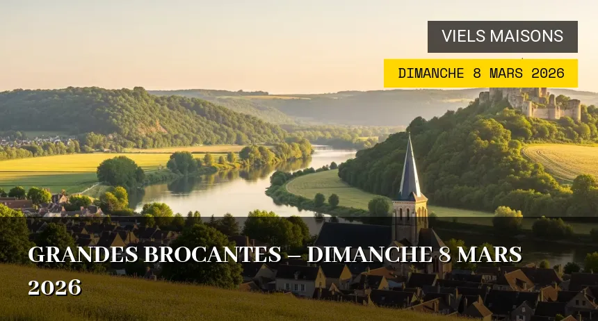 Affiche de l'événement : Grandes Brocantes – Dimanche 8 Mars 2026