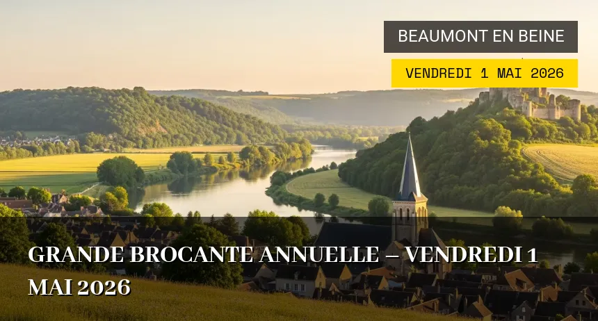 Affiche de l'événement : Grande brocante annuelle – Vendredi 1 Mai 2026