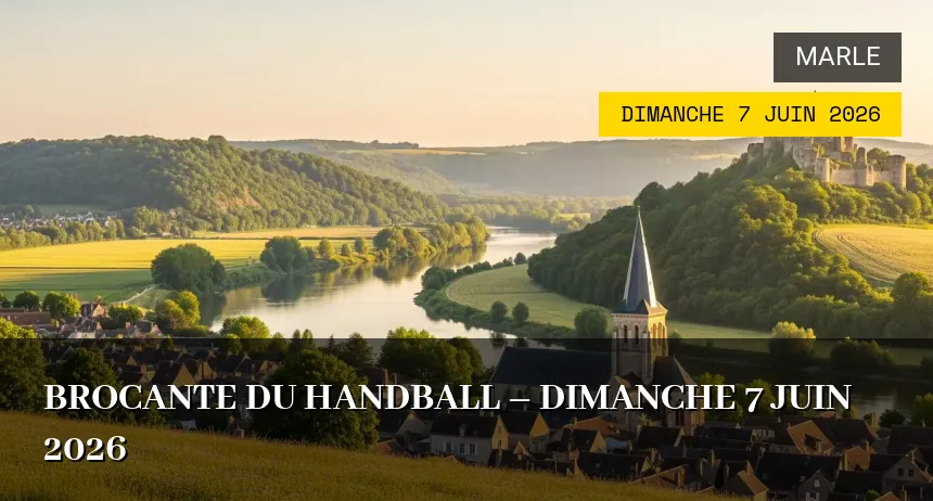 Affiche de l'événement : Brocante du Handball – Dimanche 7 Juin 2026